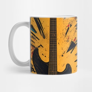 Cosmic Bass Riff: Shattering Musical Dimensions for bass player Mug